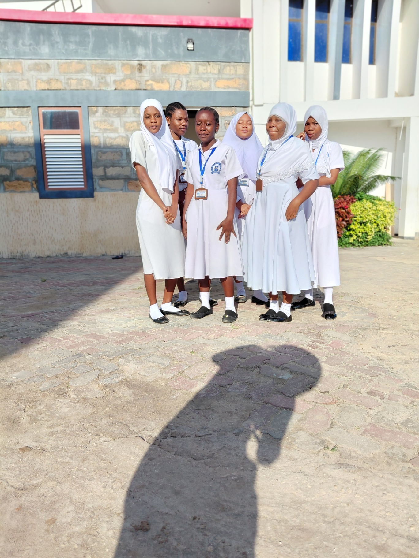 Students in the courtyard